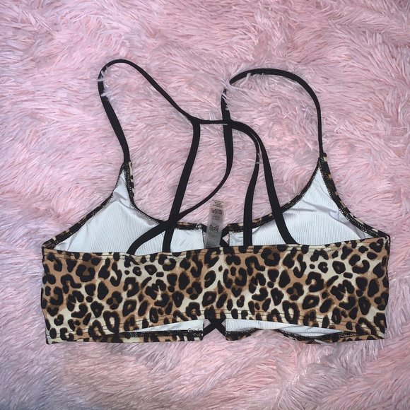 Victoria's Secret PINK Cheetah Print Bikini Top Sz: L - Picture 2 of 5